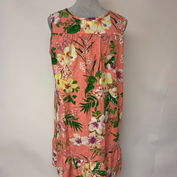Anthony Richards SZ 0/S vintage floral caftan dress ruffle lounge wear casual - Picture 3 of 7